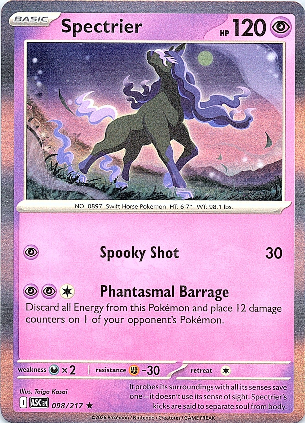 Spectrier Holo Rare ME: Ascended Heroes 098/217 NM - exact card shown front