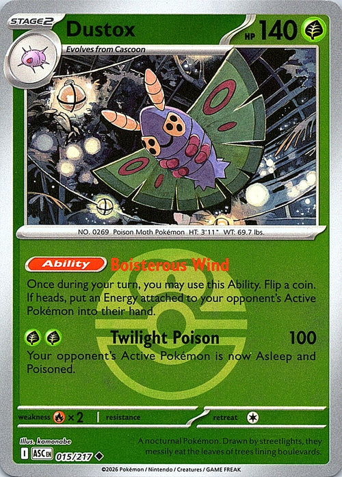 Dustox (7) Uncommon XY - Roaring Skies 7/108 NM - exact card shown front
