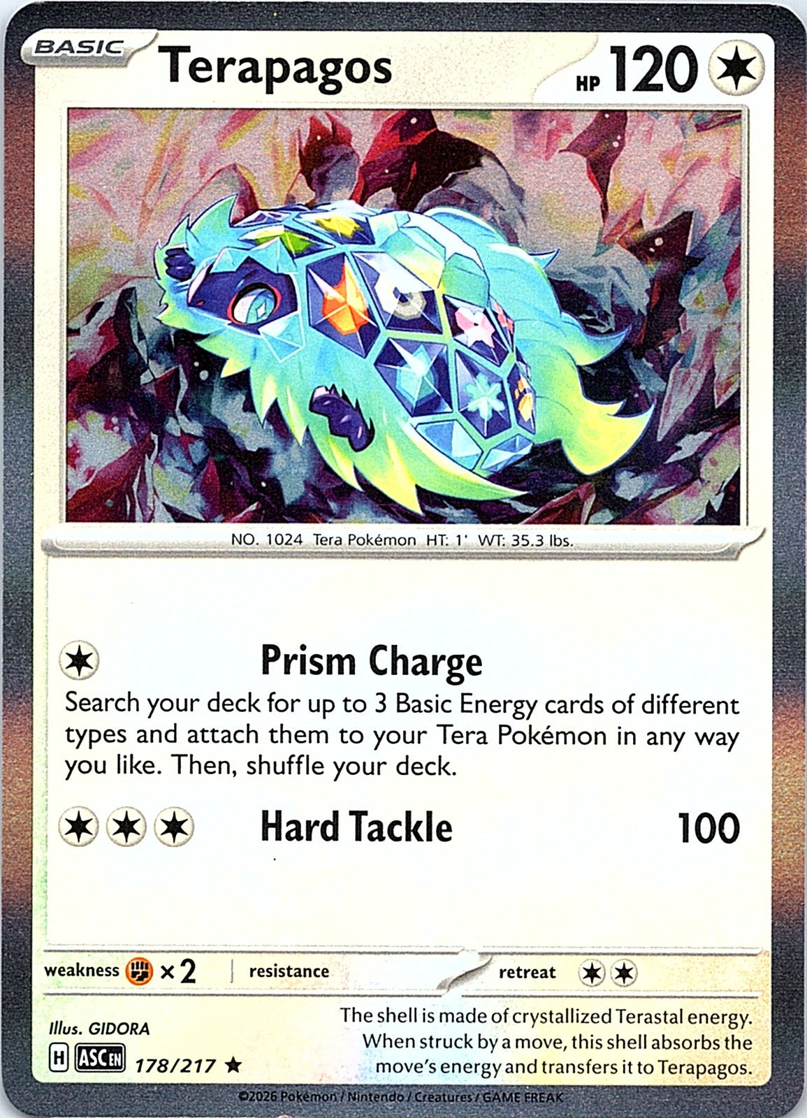 Terapagos Holo Rare ME: Ascended Heroes 178/217 NM - exact card shown front