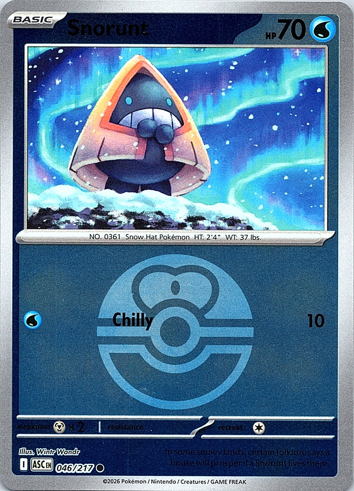 Snorunt - (Love Ball) Reverse Holo Common ME: Ascended Heroes 046/217 NM - exact card shown front