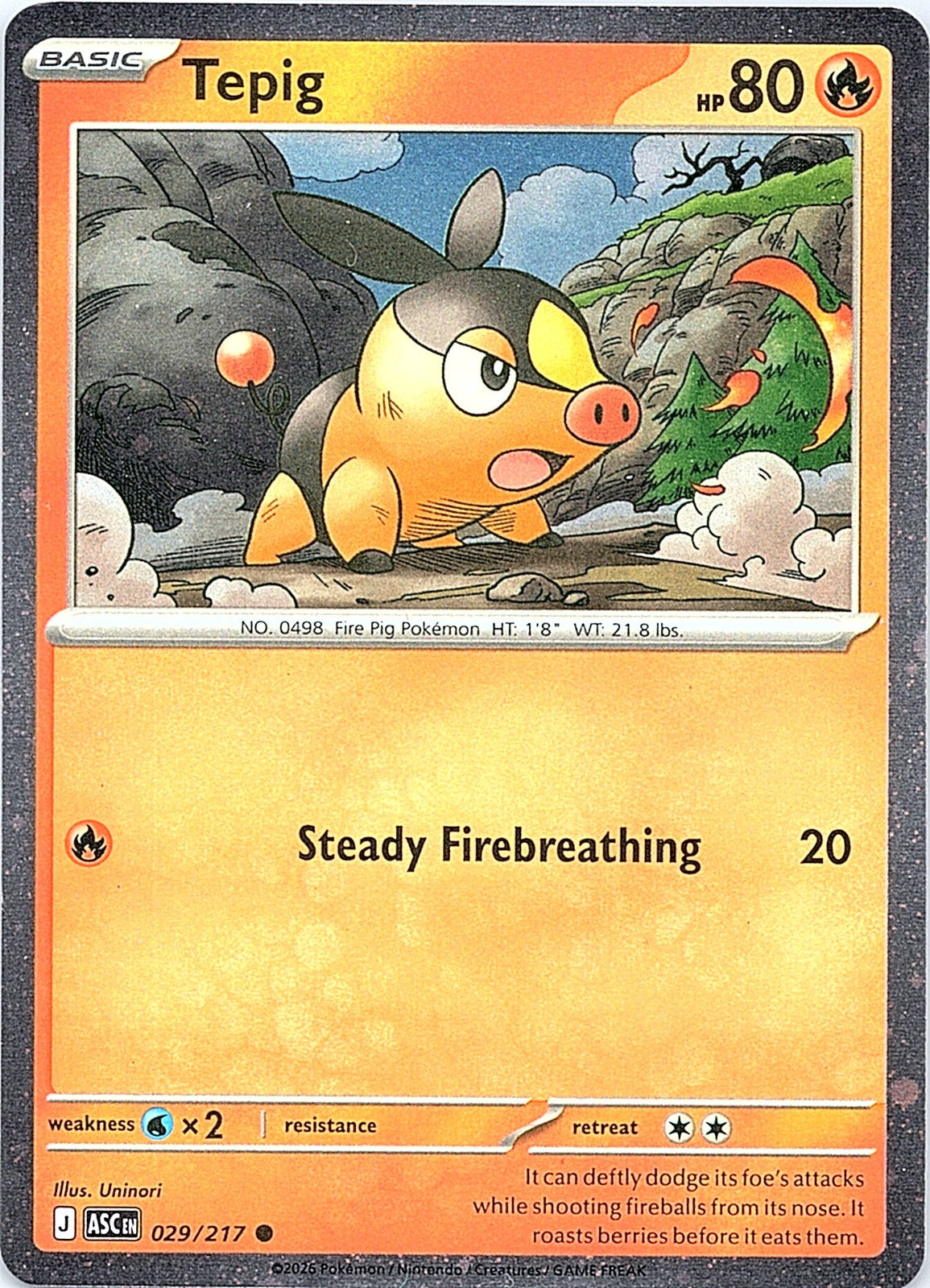 Tepig - (Cosmos Holo) Holo Common Miscellaneous Cards & Products 029/217 NM - exact card shown front